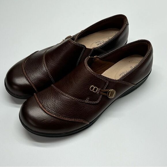 Collection by Clarks | NWT Chetnik Misha Dark Tan Leather Shoes - Picture 1 of 5